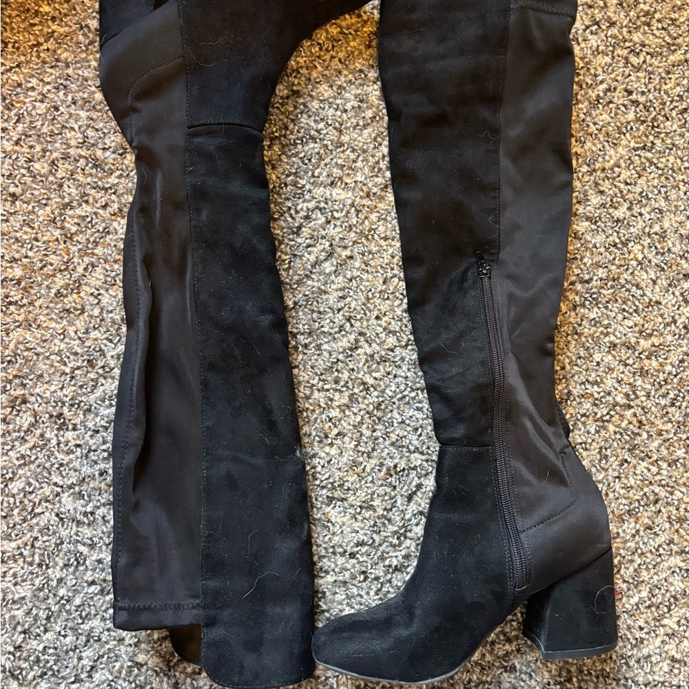 SHEIN Black Over the Knee Boots